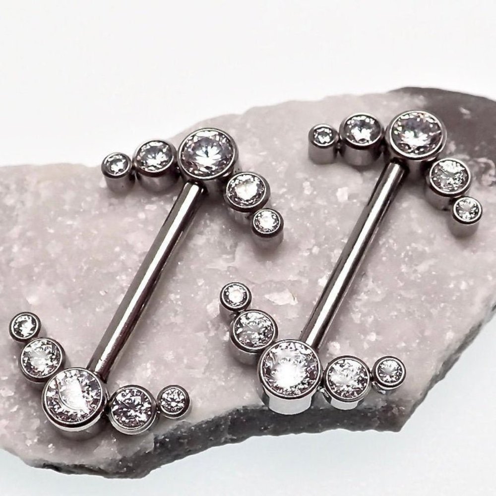 Titanium Nipple Barbell - Picture 2 of 4